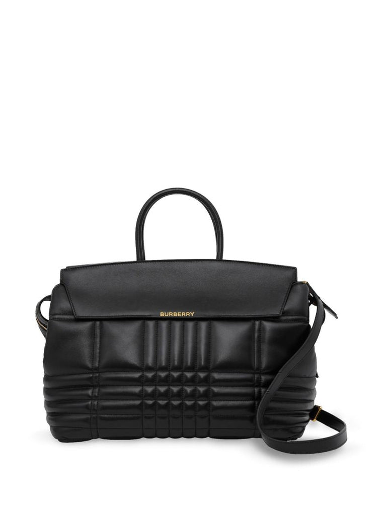 Black Catherine Large Quilted Leather Bag