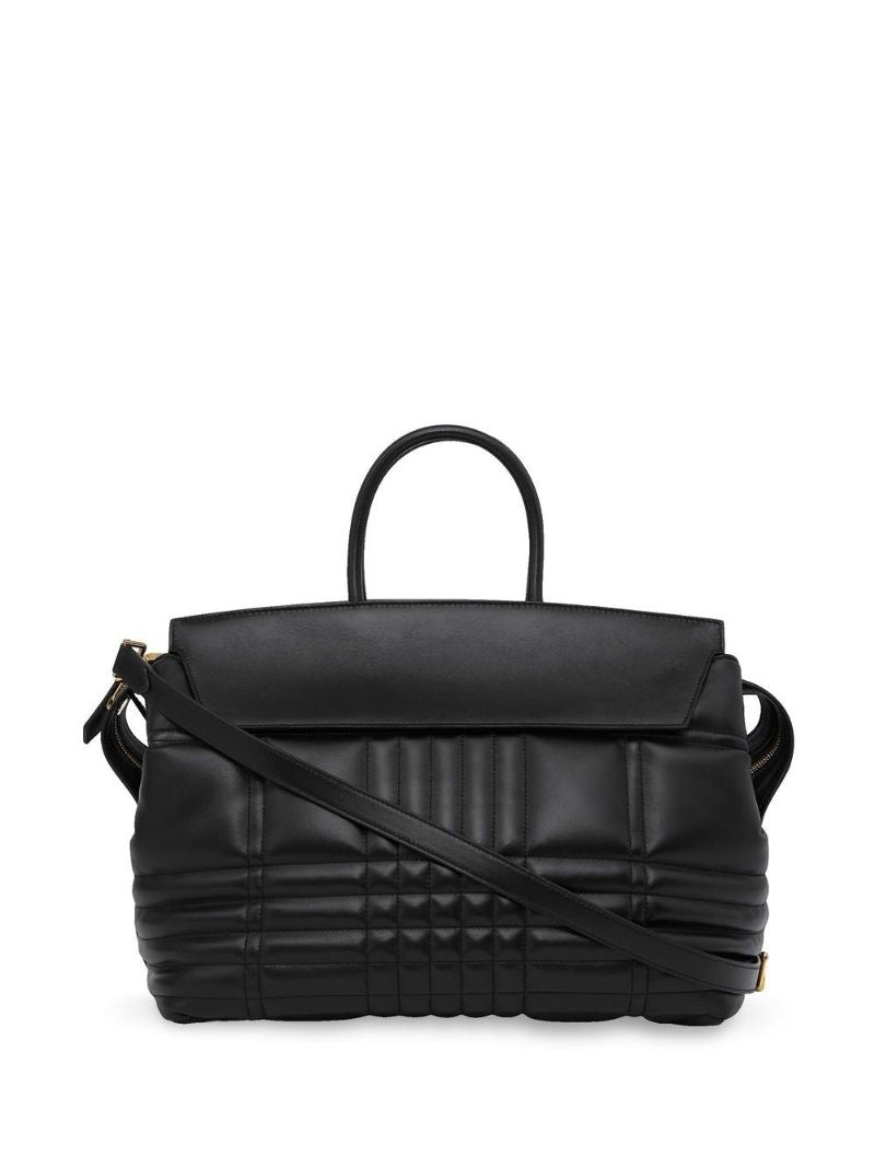 Black Catherine Large Quilted Leather Bag