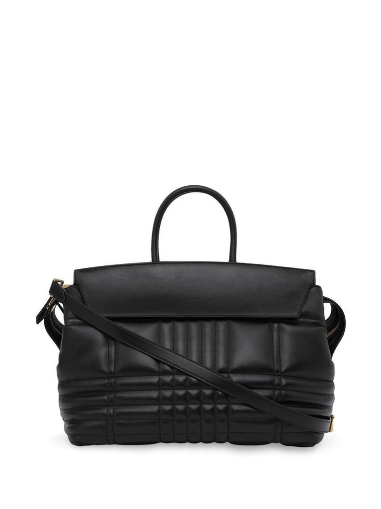 Black Catherine Large Quilted Leather Bag