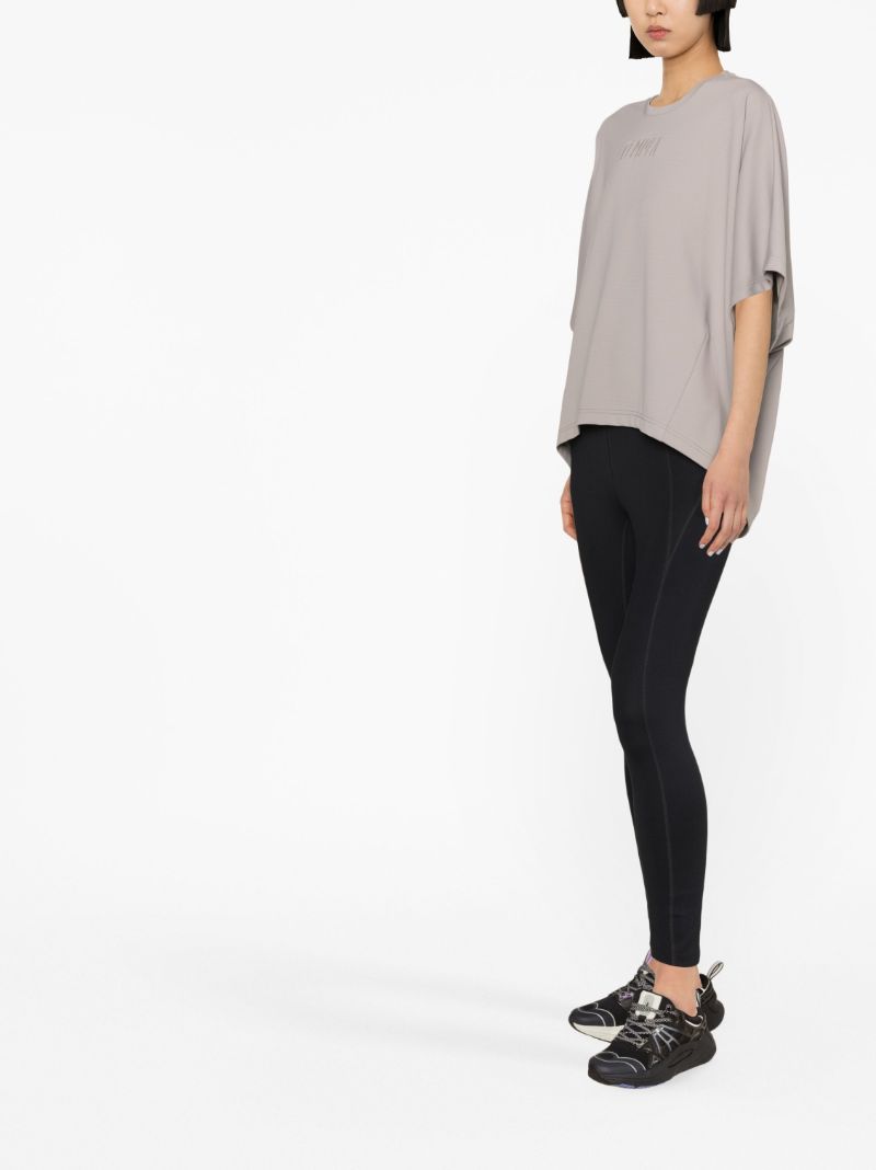 Grey Logo Embroidered T-shirt