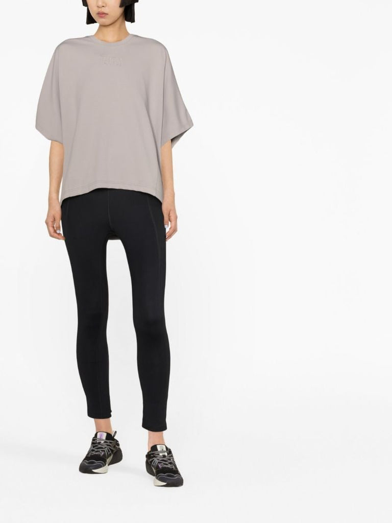 Grey Logo Embroidered T-shirt