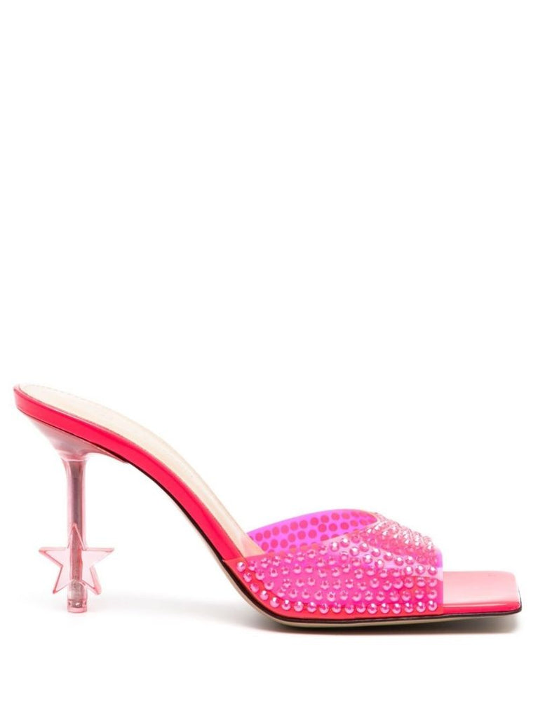 Pink Crystal Star 95 Pvc Mules