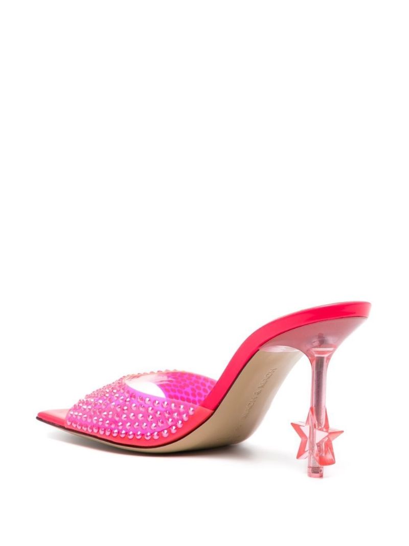 Pink Crystal Star 95 Pvc Mules