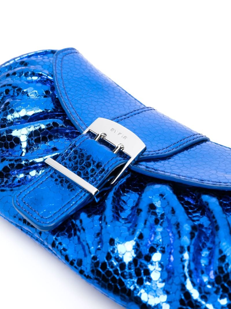 Blue Glami Leather Clutch Bag