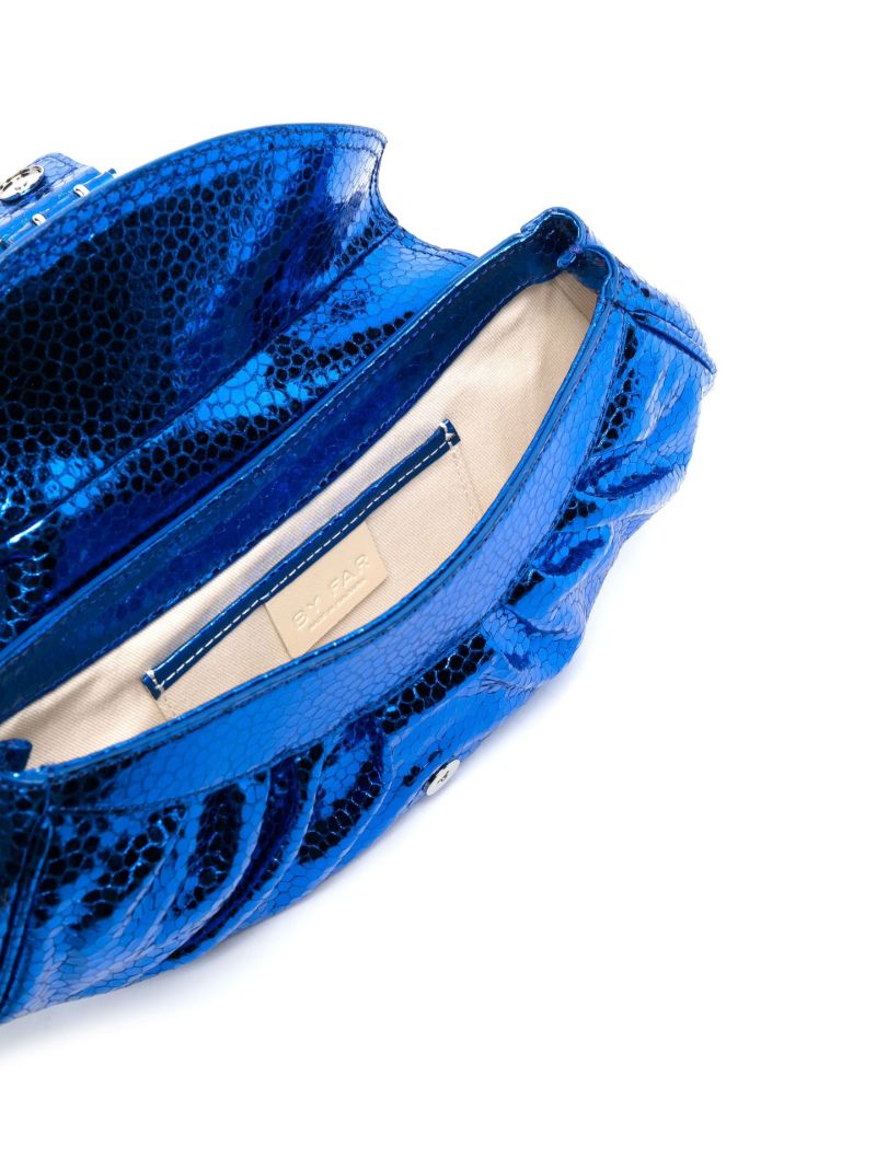 Blue Glami Leather Clutch Bag