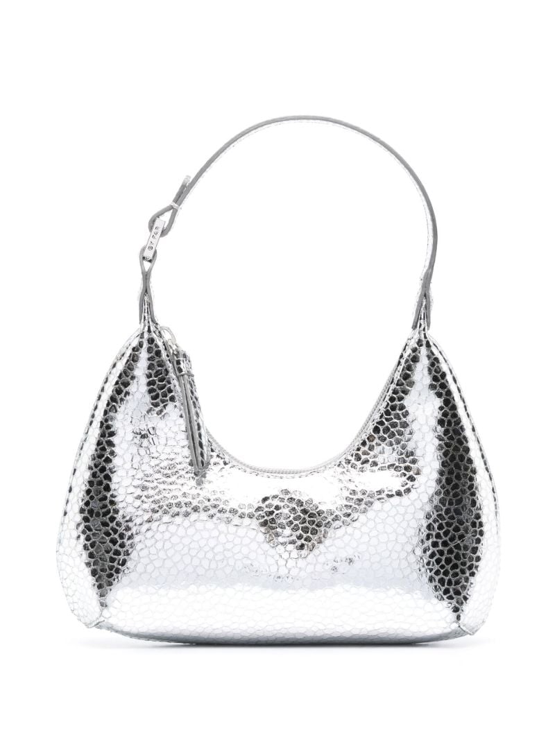 Silver Amber Baby Disco Dot Leather Shoulder Bag