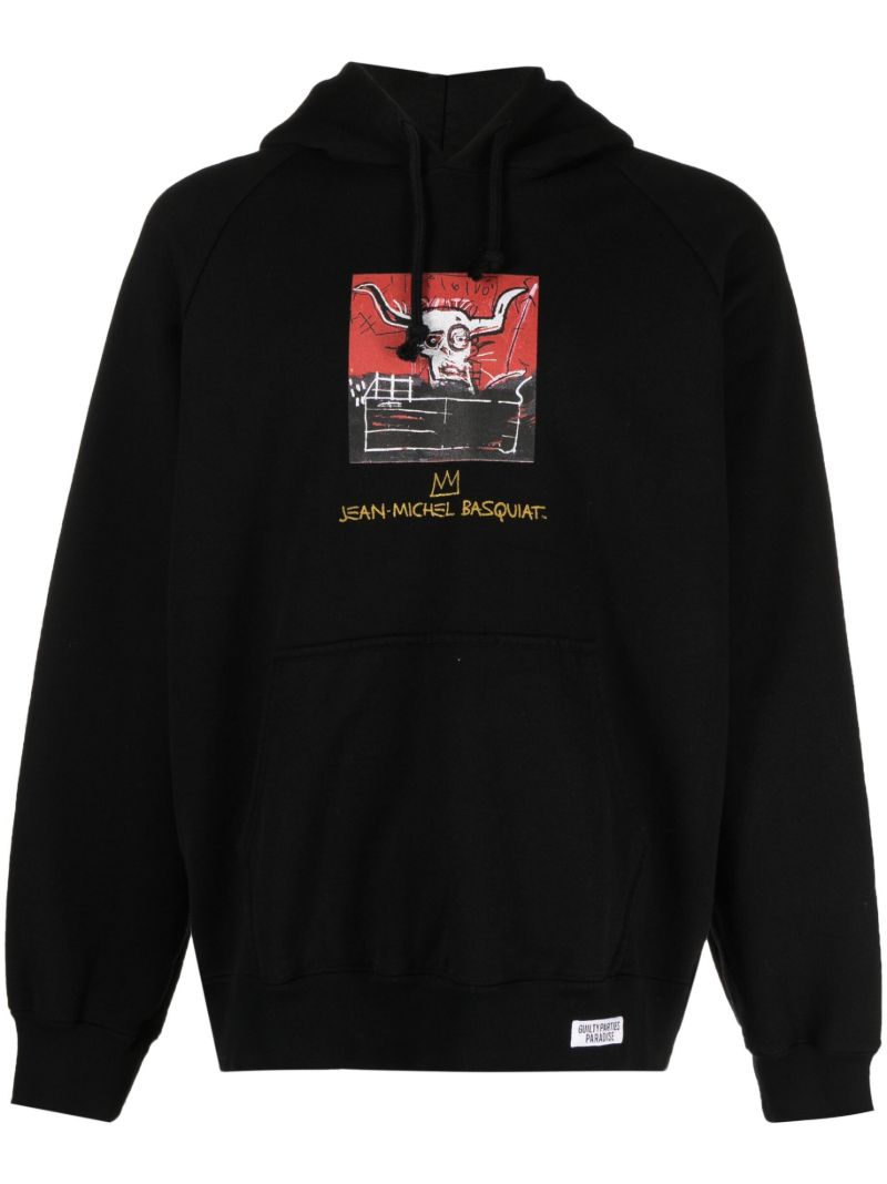 X Jean-michel Basquiat Black Graphic Print Hoodie