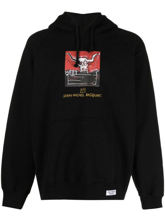 X Jean-michel Basquiat Black Graphic Print Hoodie