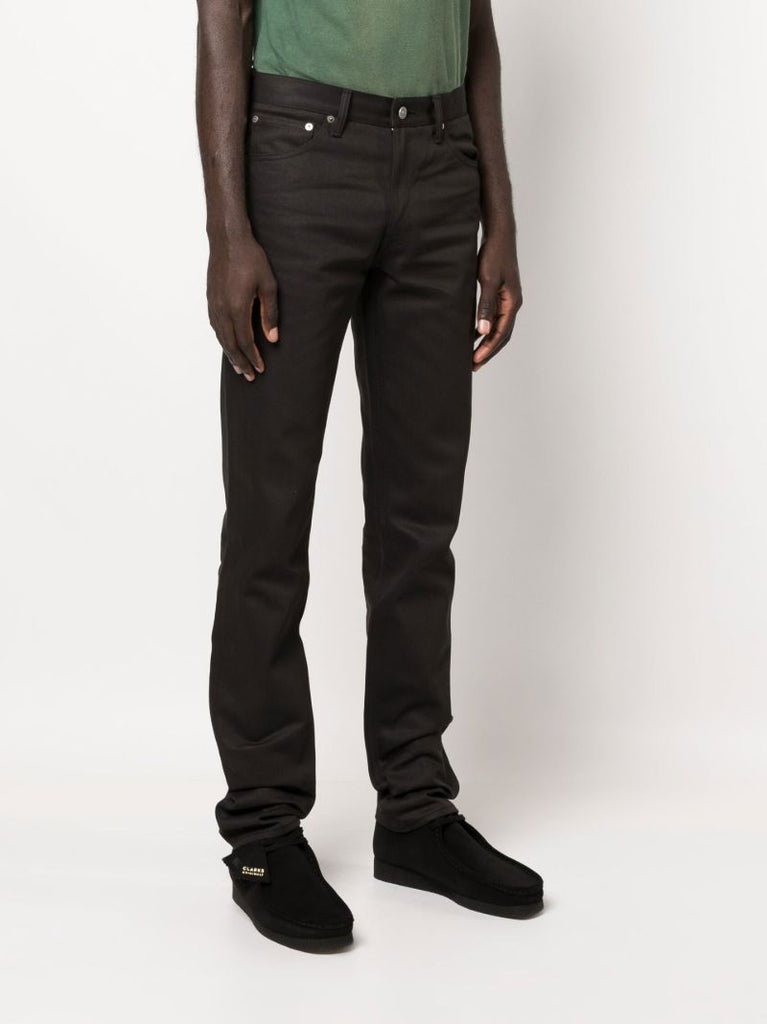 Black Social Sculpture Straight-leg Jeans
