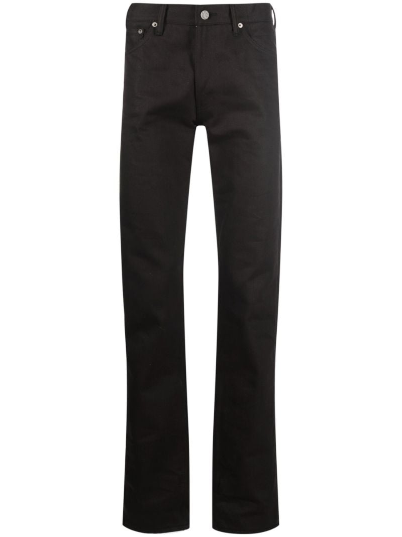 Black Social Sculpture Straight-leg Jeans