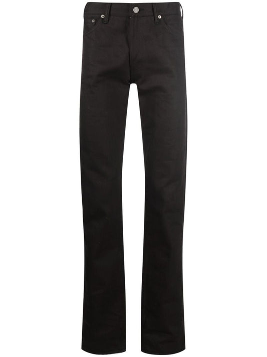 Black Social Sculpture Straight-leg Jeans