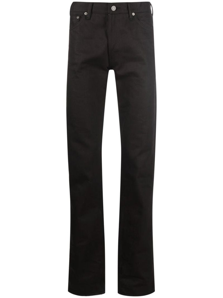 Black Social Sculpture Straight-leg Jeans
