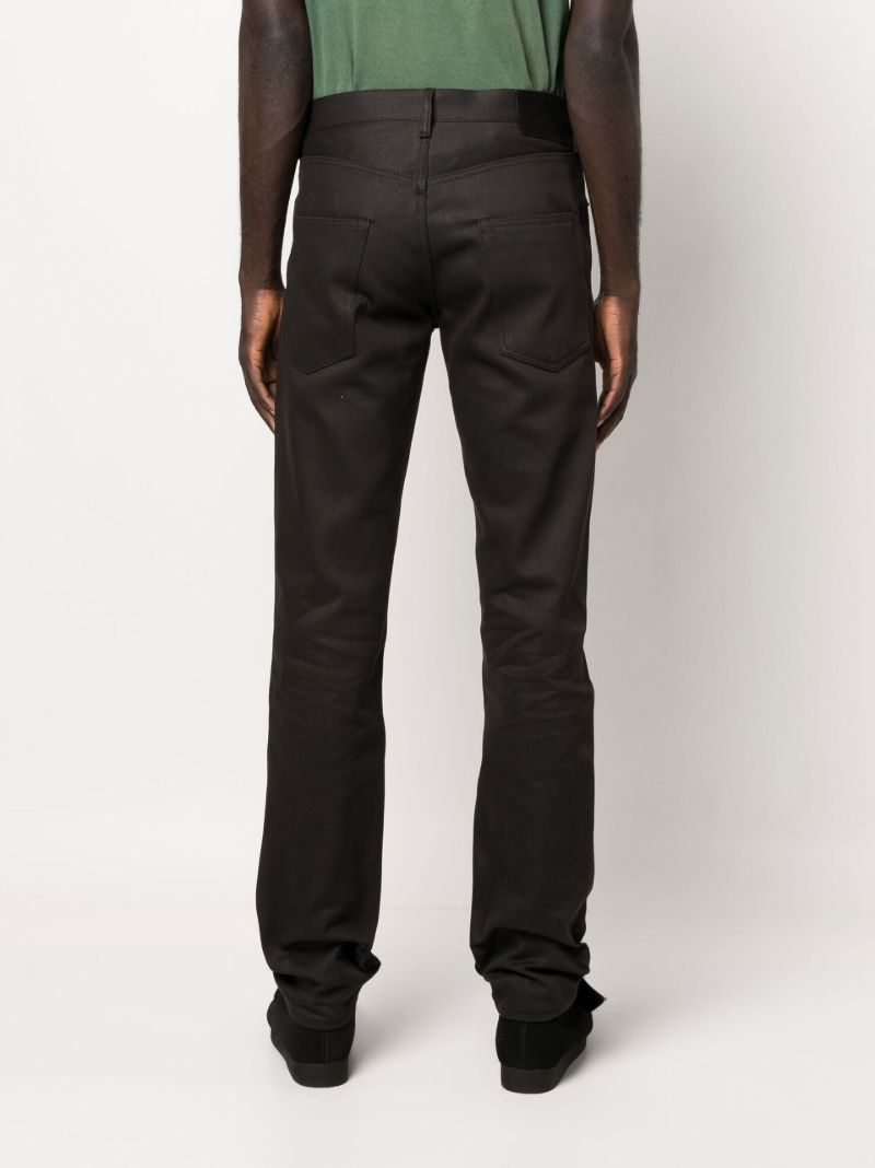 Black Social Sculpture Straight-leg Jeans