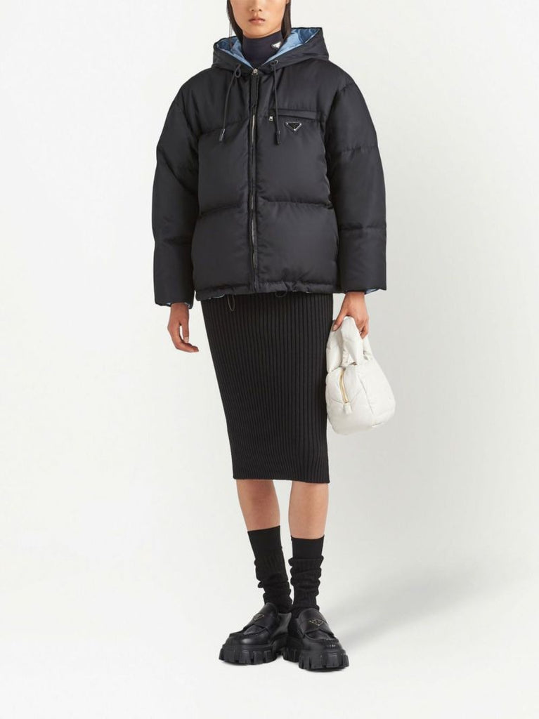 Black Triangle Logo Padded Jacket