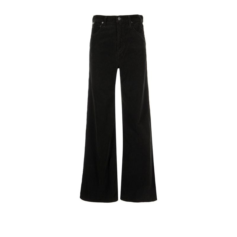 Black Paloma Corduroy Wide-leg Trousers