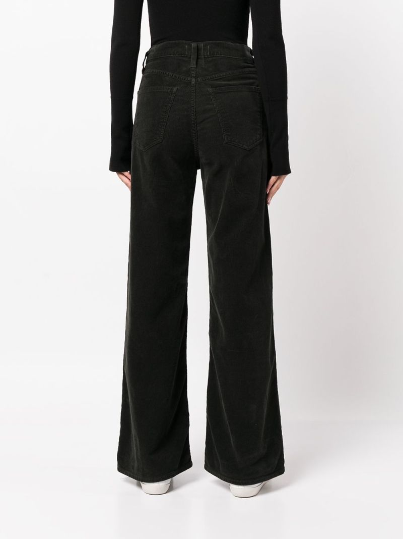Black Paloma Corduroy Wide-leg Trousers