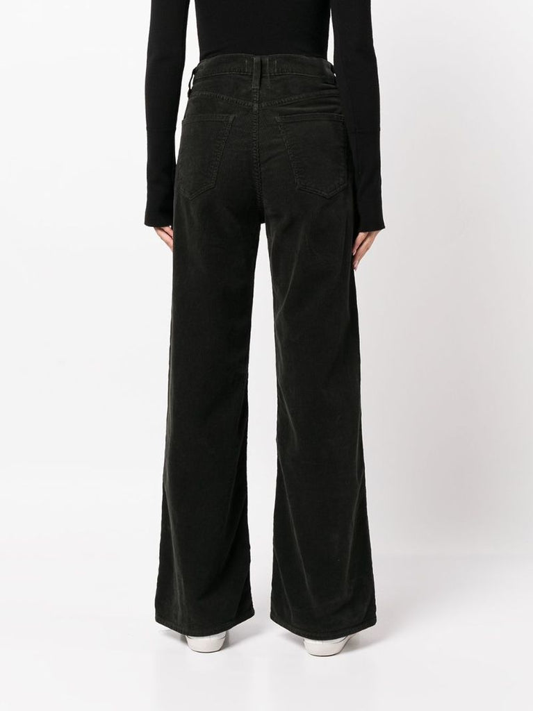 Black Paloma Corduroy Wide-leg Trousers
