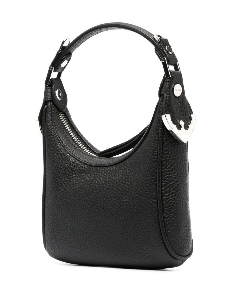 Black Cosmo Leather Top Handle Bag