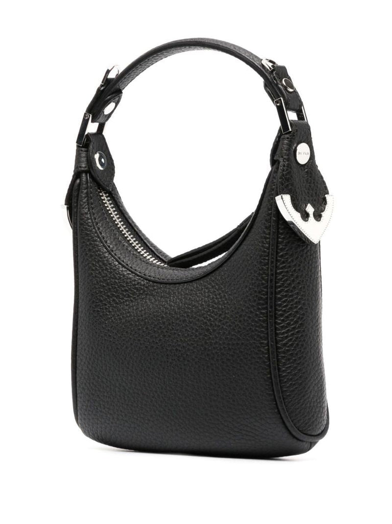Black Cosmo Leather Top Handle Bag