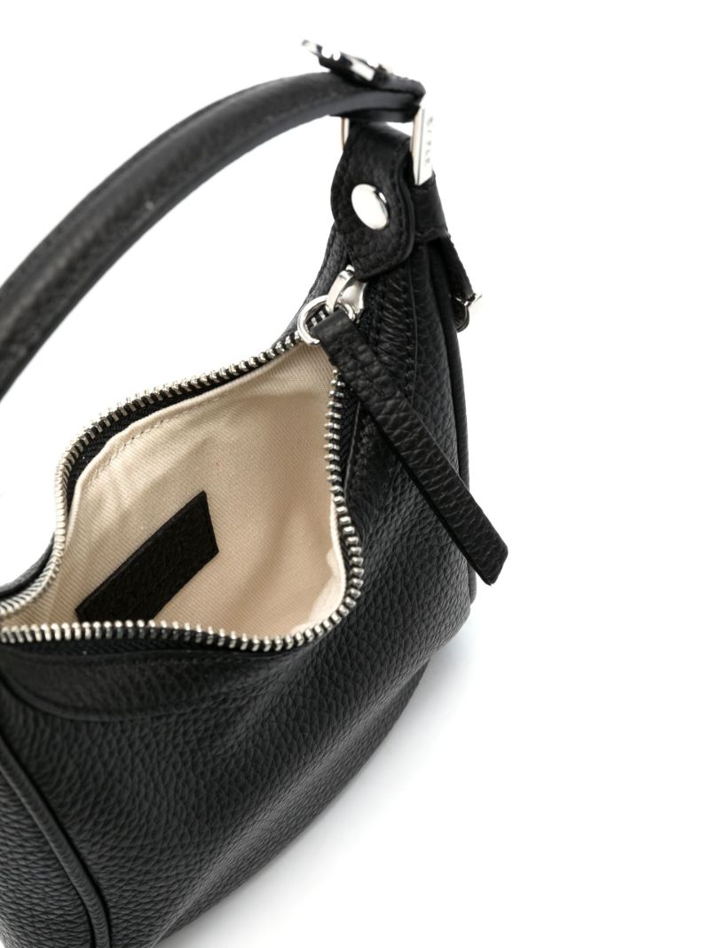 Black Cosmo Leather Top Handle Bag