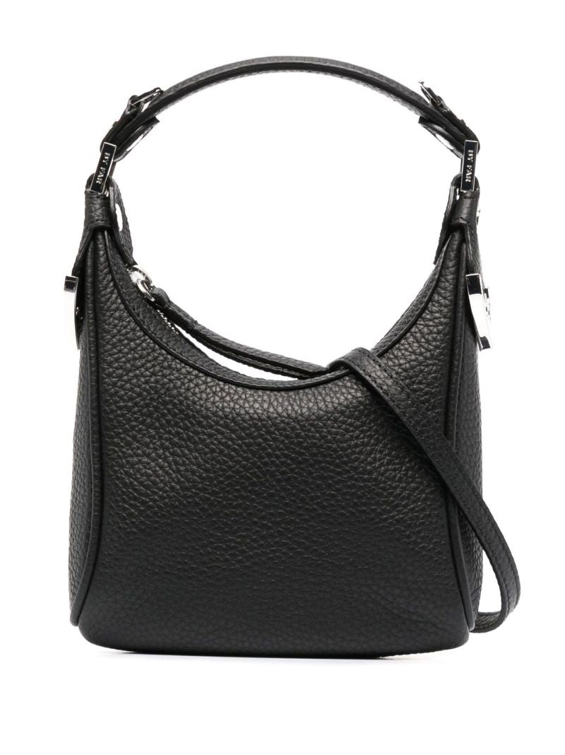 Black Cosmo Leather Top Handle Bag