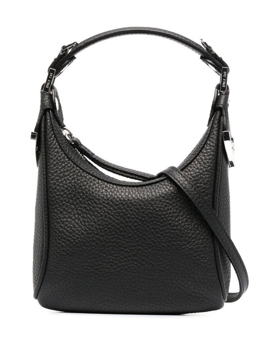 Black Cosmo Leather Top Handle Bag