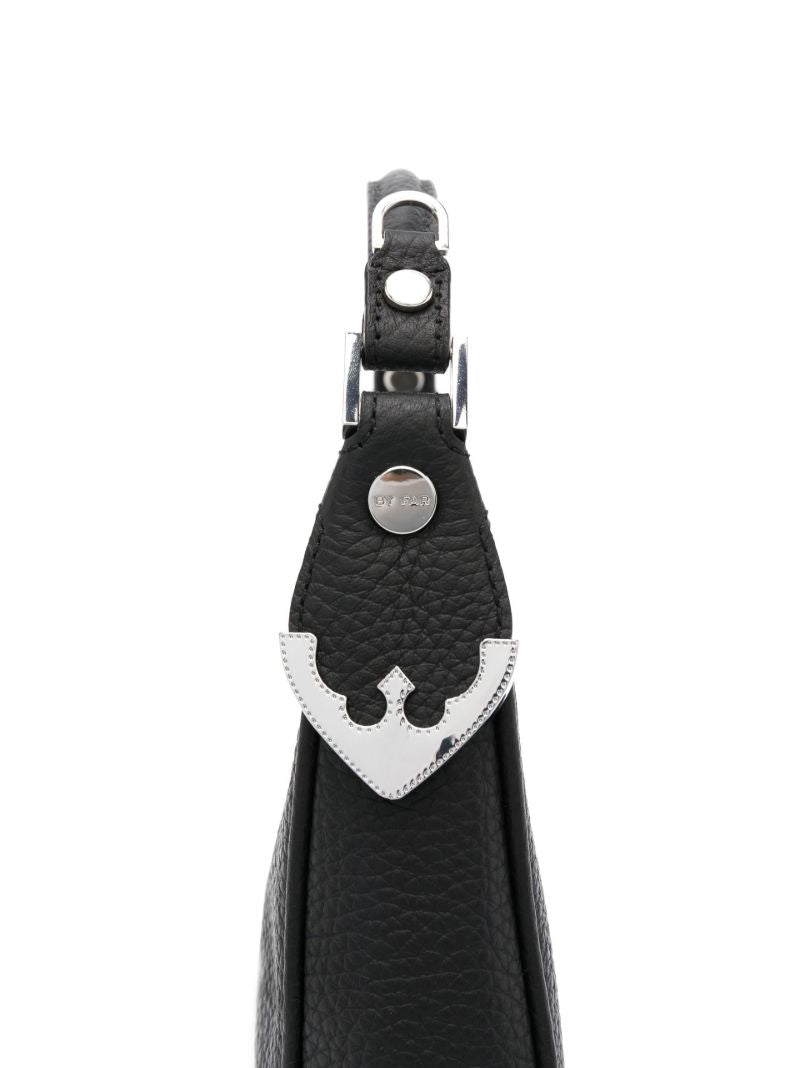 Black Cosmo Leather Top Handle Bag
