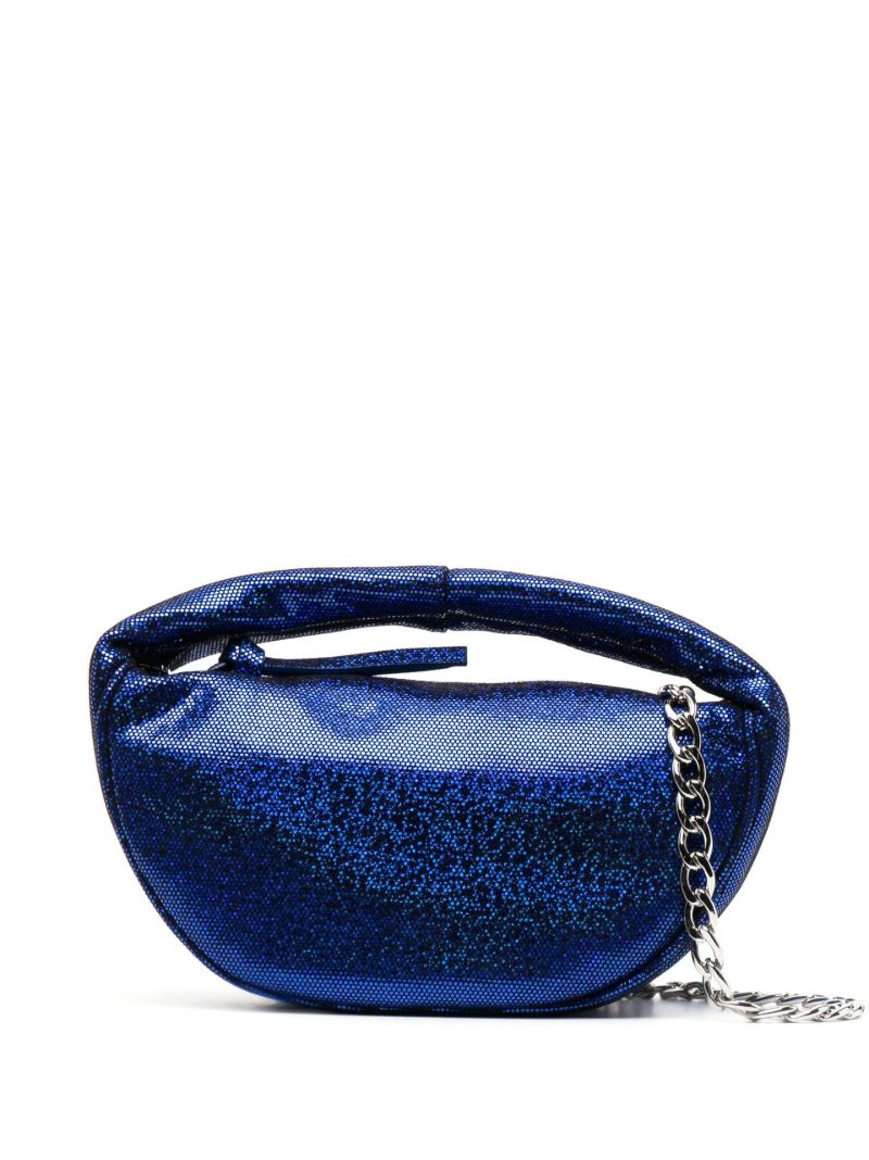 Blue Baby Cush Disco Dot Leather Mini Bag