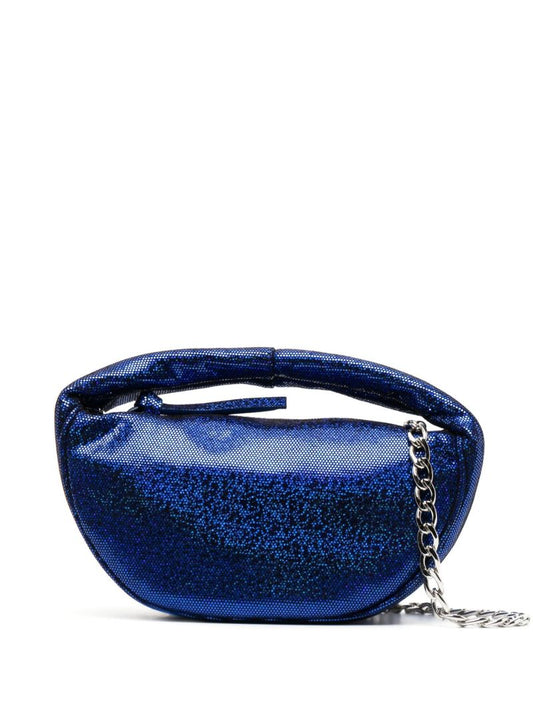 Blue Baby Cush Disco Dot Leather Mini Bag