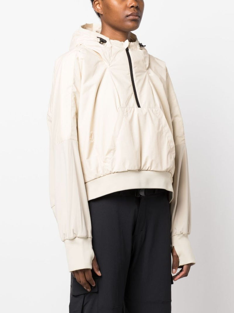 Neutral Mid-layer Cropped Hoodie