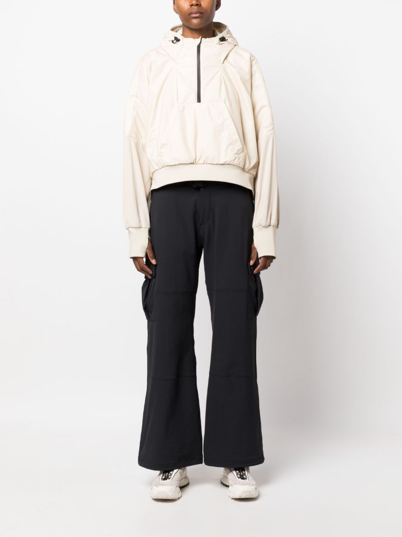 Neutral Mid-layer Cropped Hoodie