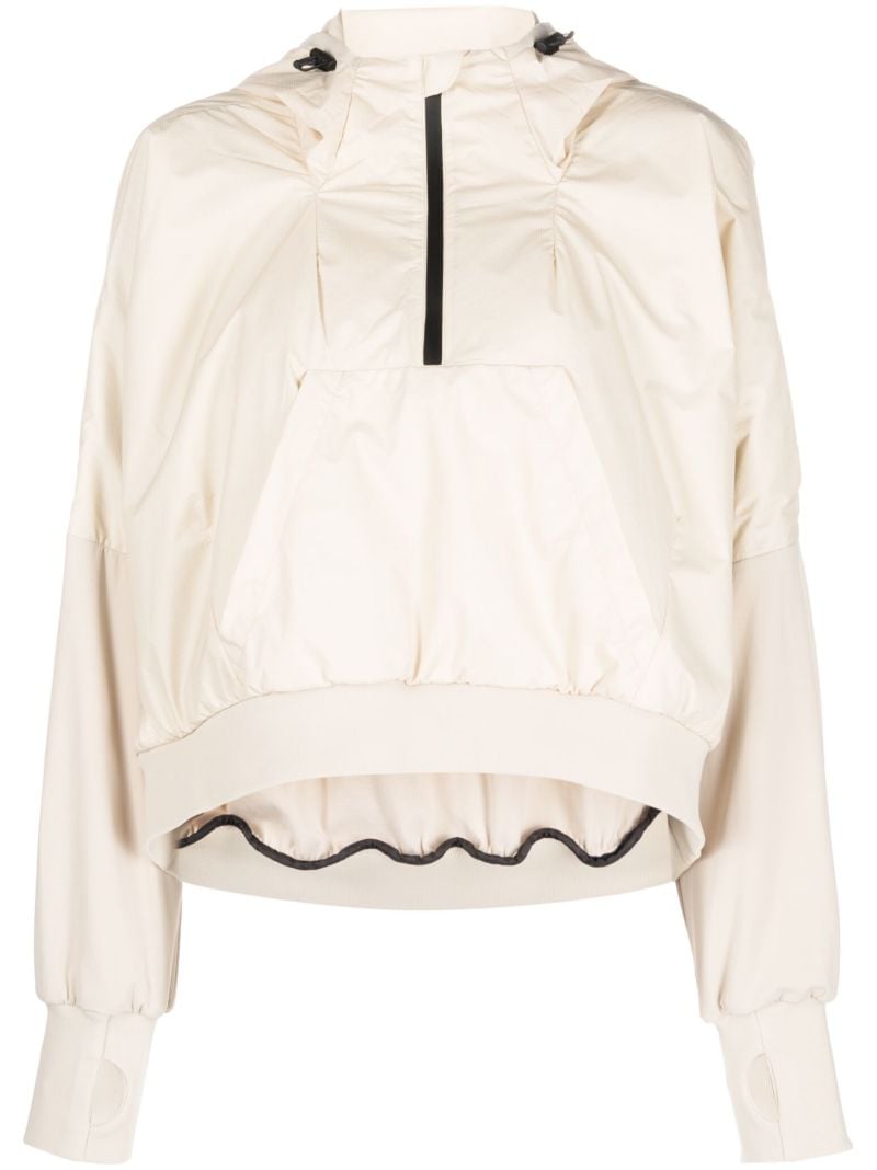 Neutral Mid-layer Cropped Hoodie