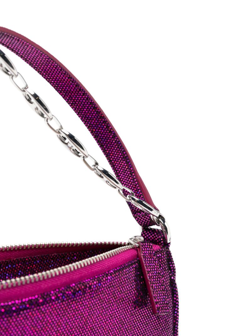 Pink Rachel Mini Disco Dot Leather Shoulder Bag