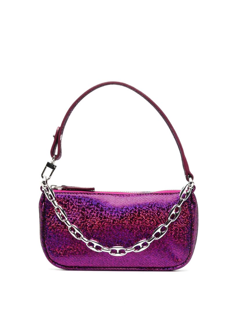 Pink Rachel Mini Disco Dot Leather Shoulder Bag