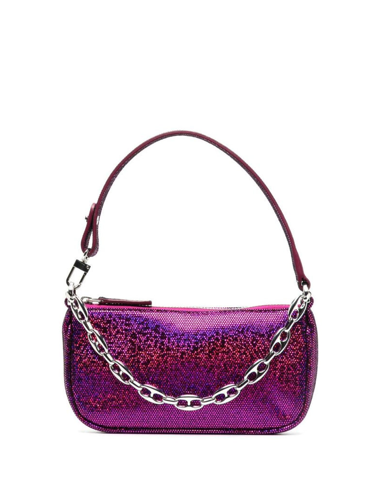 Pink Rachel Mini Disco Dot Leather Shoulder Bag