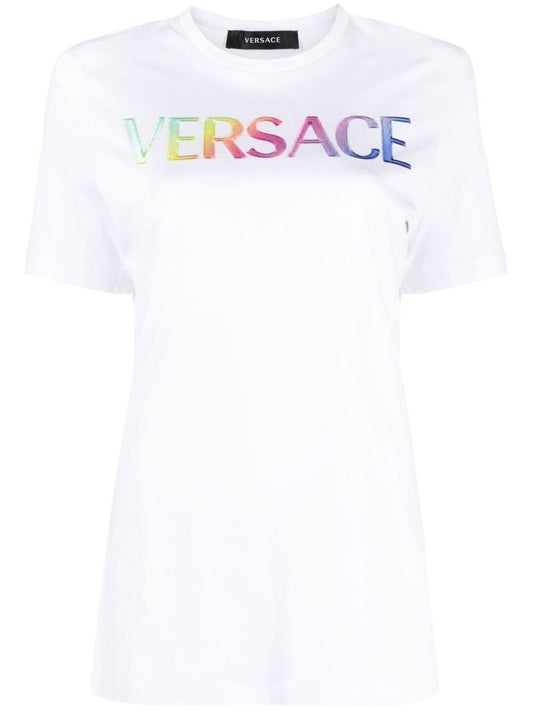White Embroidered Logo T-shirt