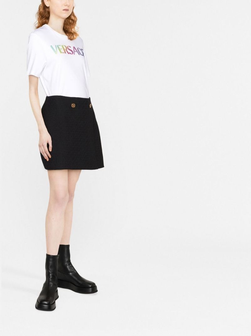 White Embroidered Logo T-shirt