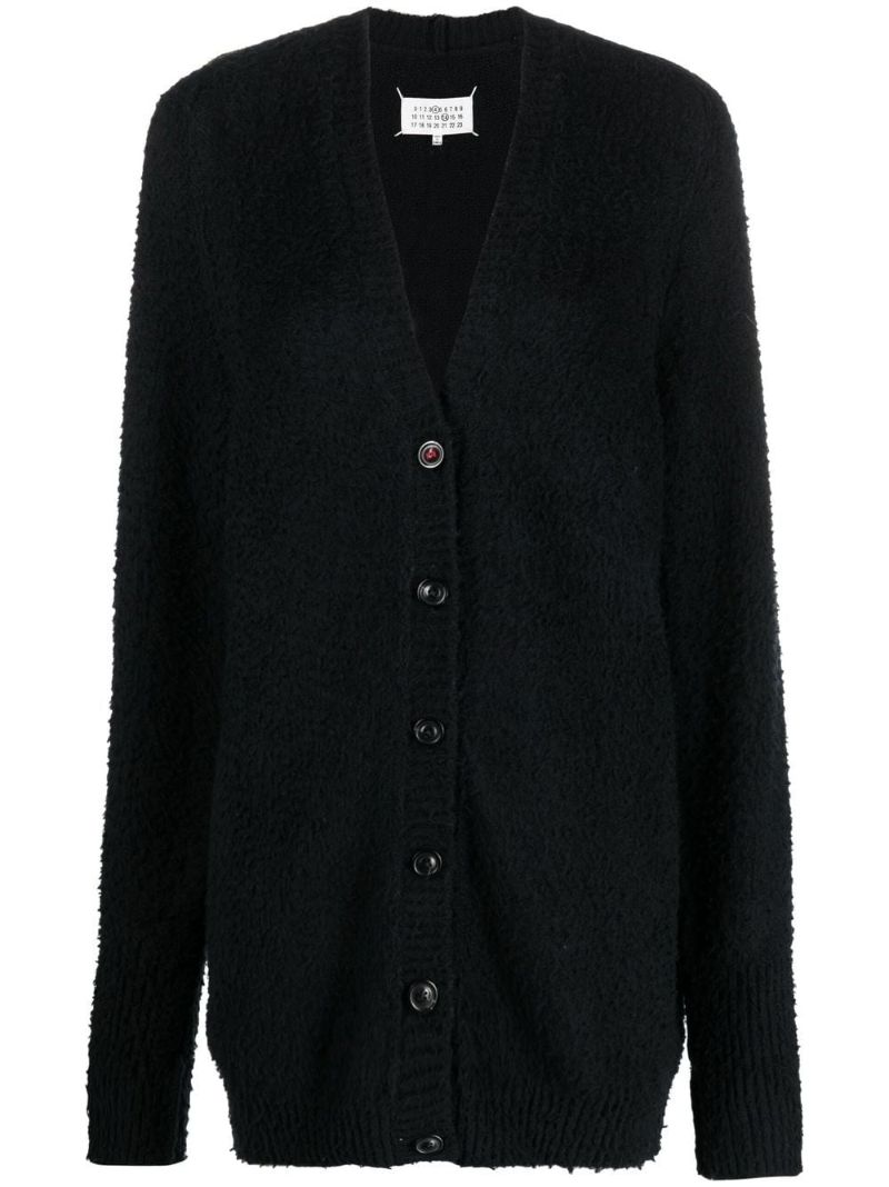 Black Textured Cardigan