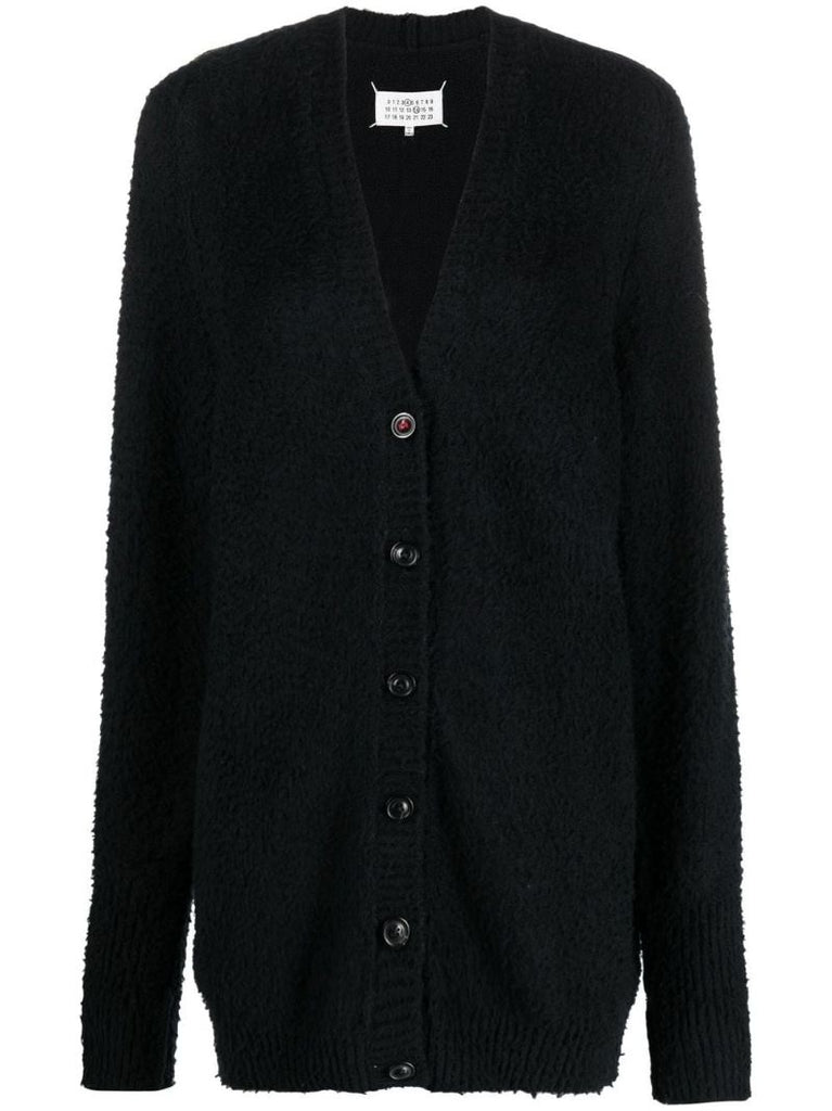 Black Textured Cardigan