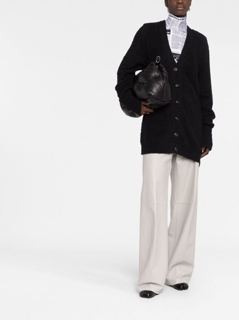 Black Textured Cardigan