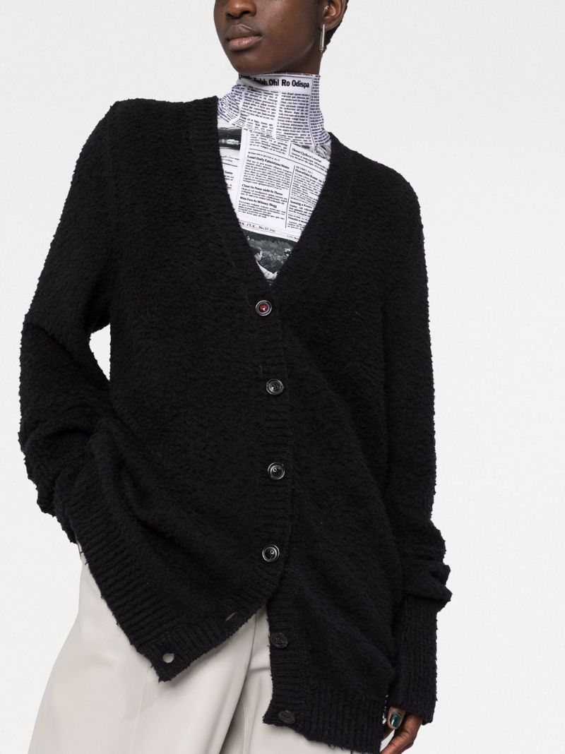Black Textured Cardigan