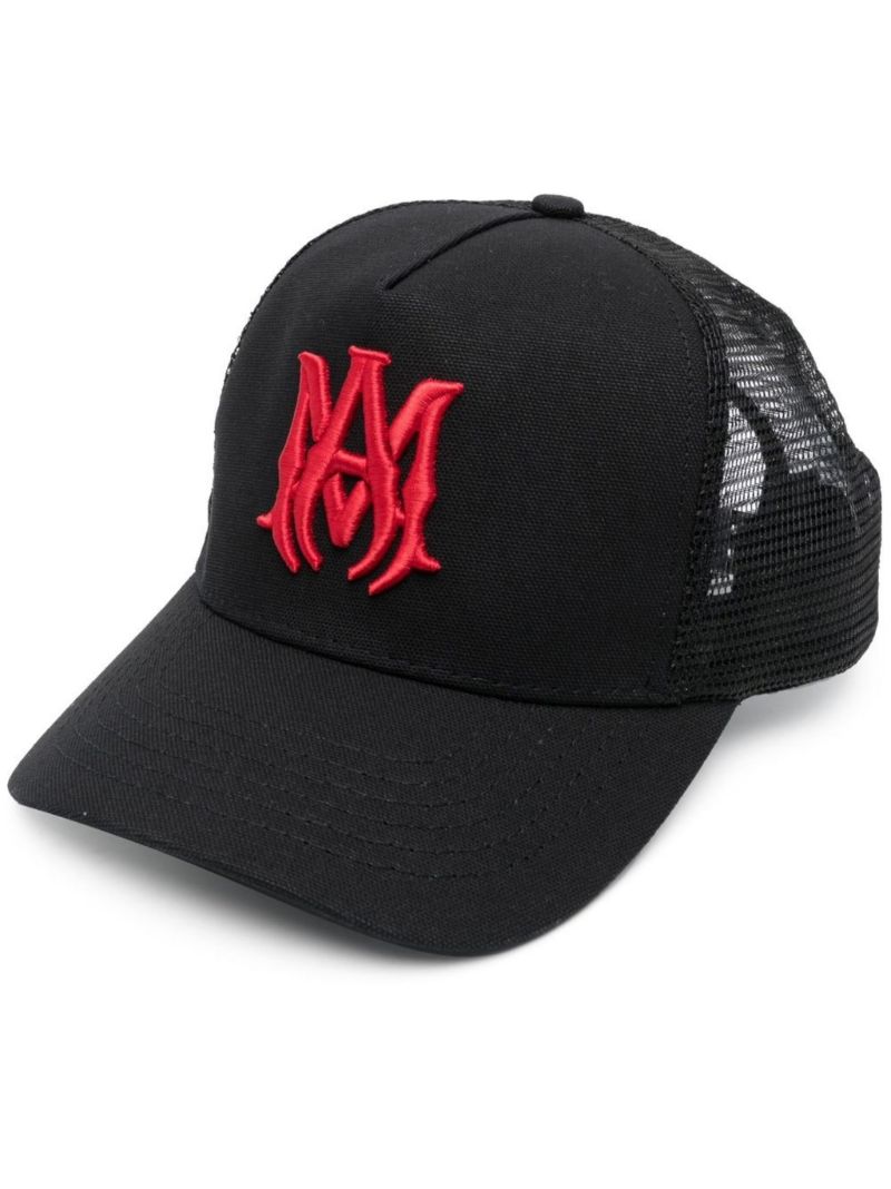 Black and Red M.a Cotton Trucker Hat