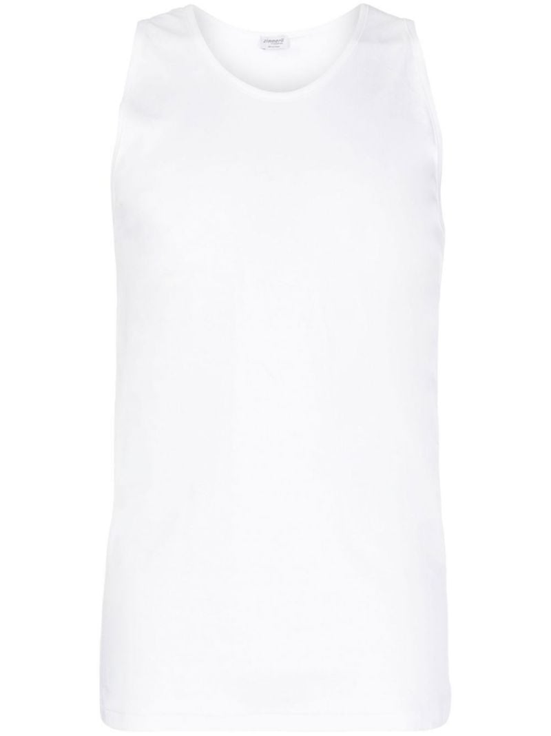 White Cotton Tank Top