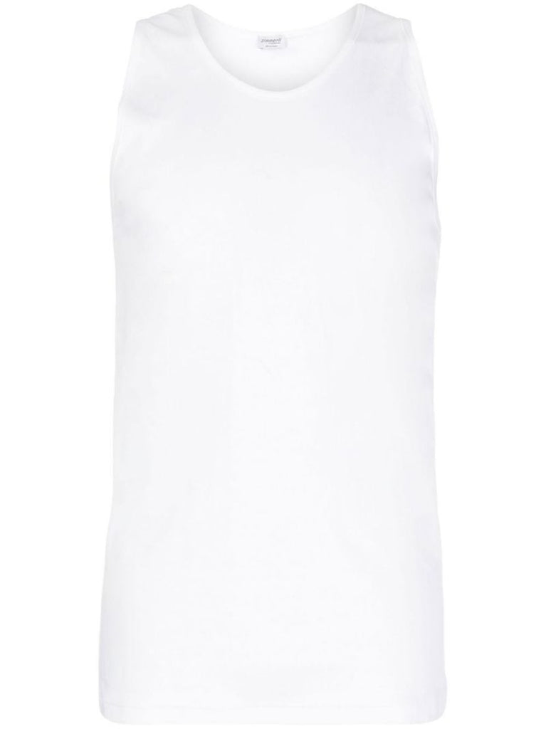 White Cotton Tank Top