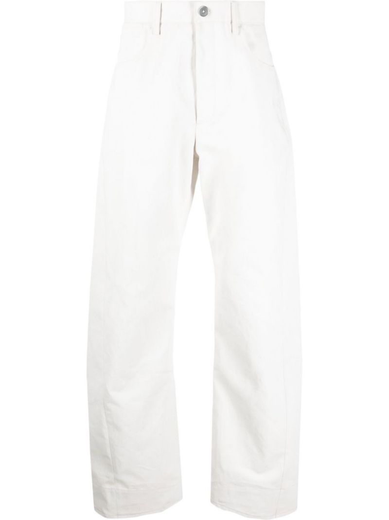 White Loose Fit Trousers