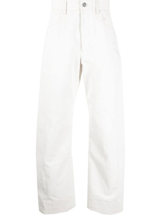 White Loose Fit Trousers