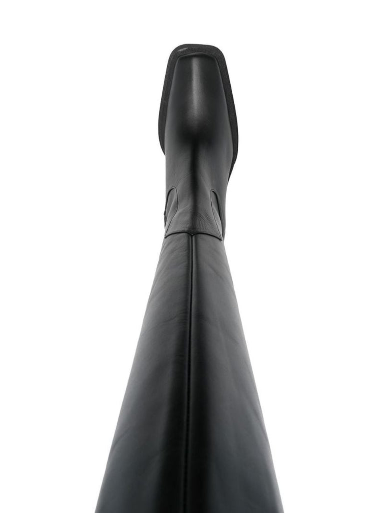 Black 120 Knee-high Leather Boots