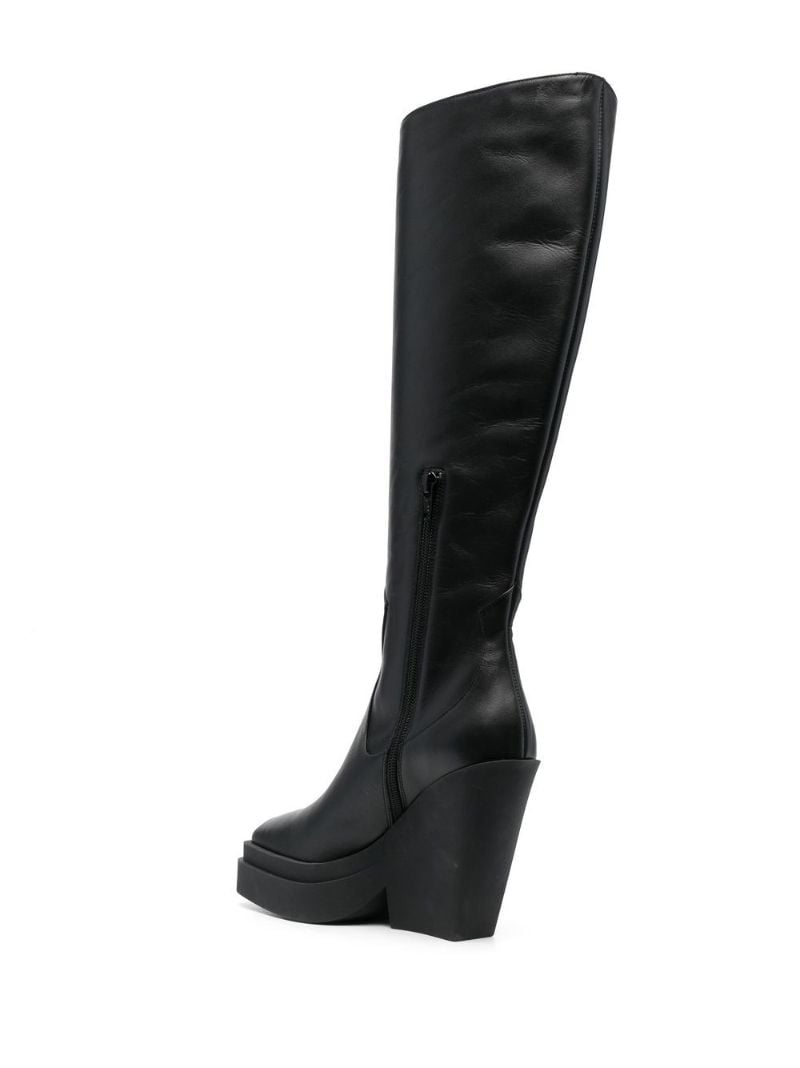 Black 120 Knee-high Leather Boots