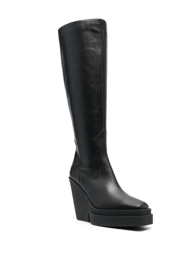 Black 120 Knee-high Leather Boots