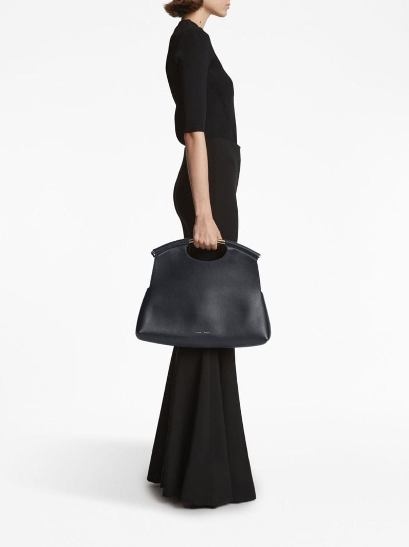 Black Bar Leather Clutch Bag